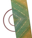 Green Colour Bandhej Kota Doria Foil Print  Fabric