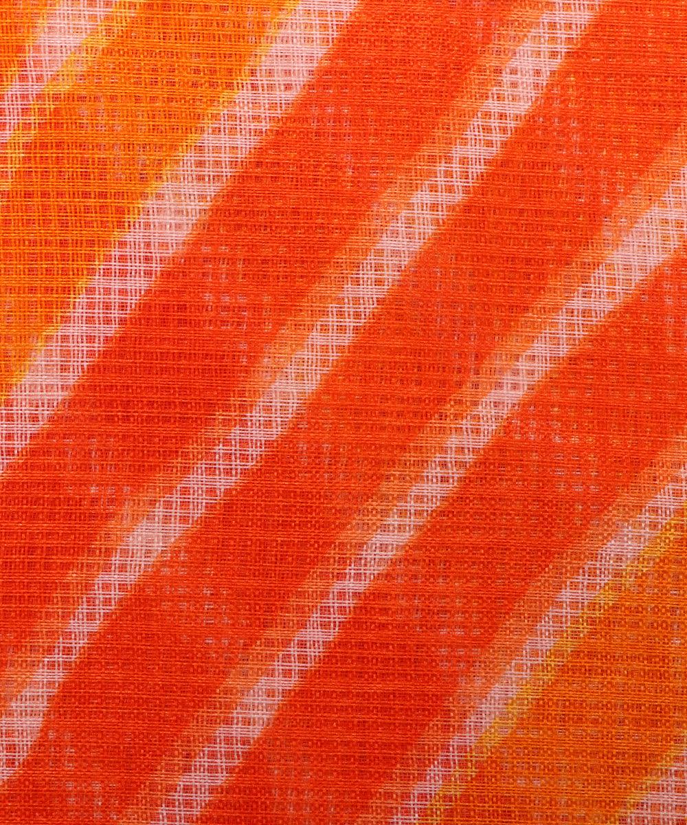 yellow colour lehariya print kota doria fabric