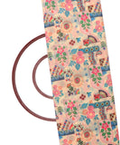 Off White Flower Print Chanderi Fabric