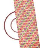 Rose Gold Colour Floral Print Zari Embroidery Phantom Raw Silk Fabric