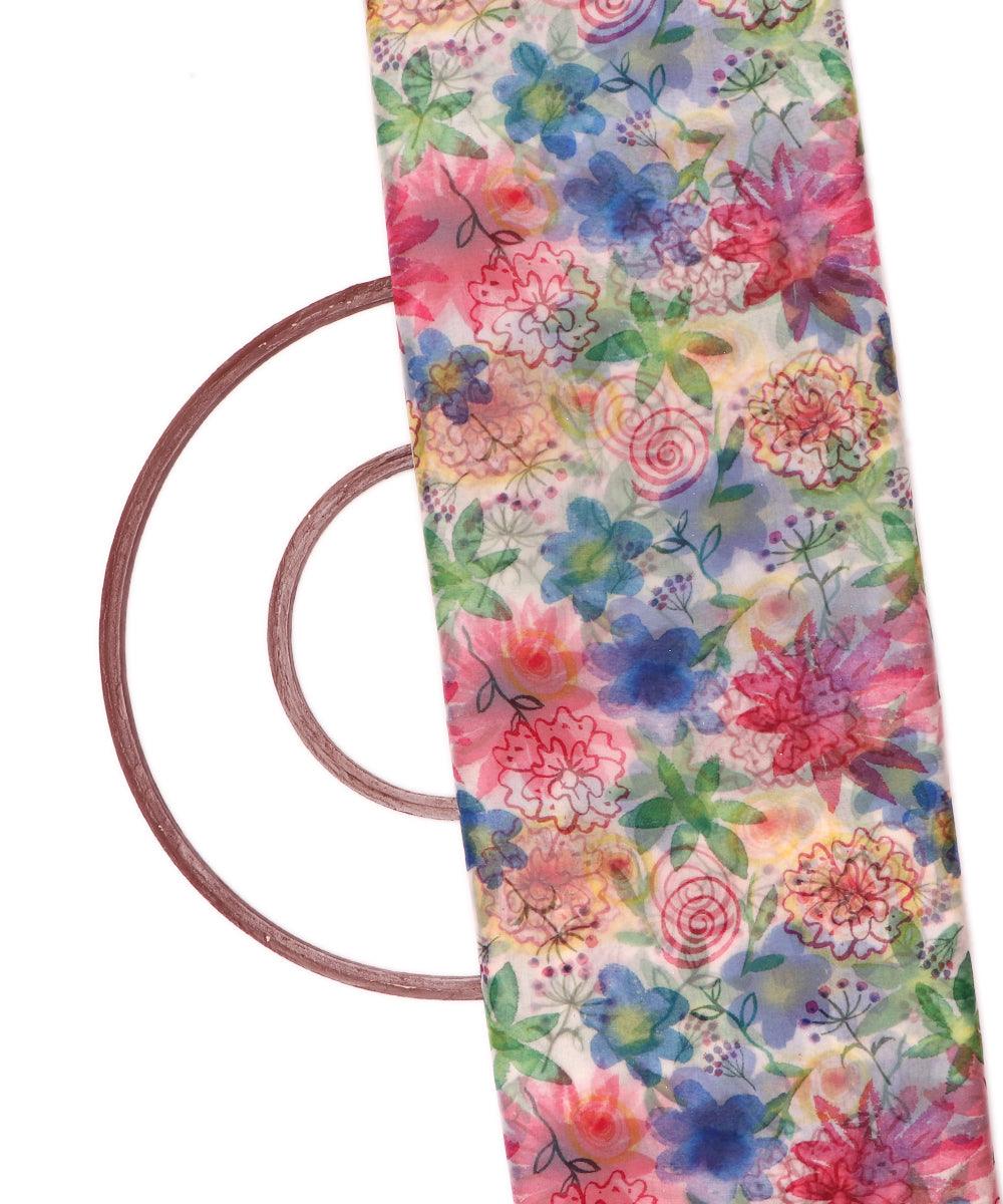 Premium Organza Printed Fabrics Online At Best Price