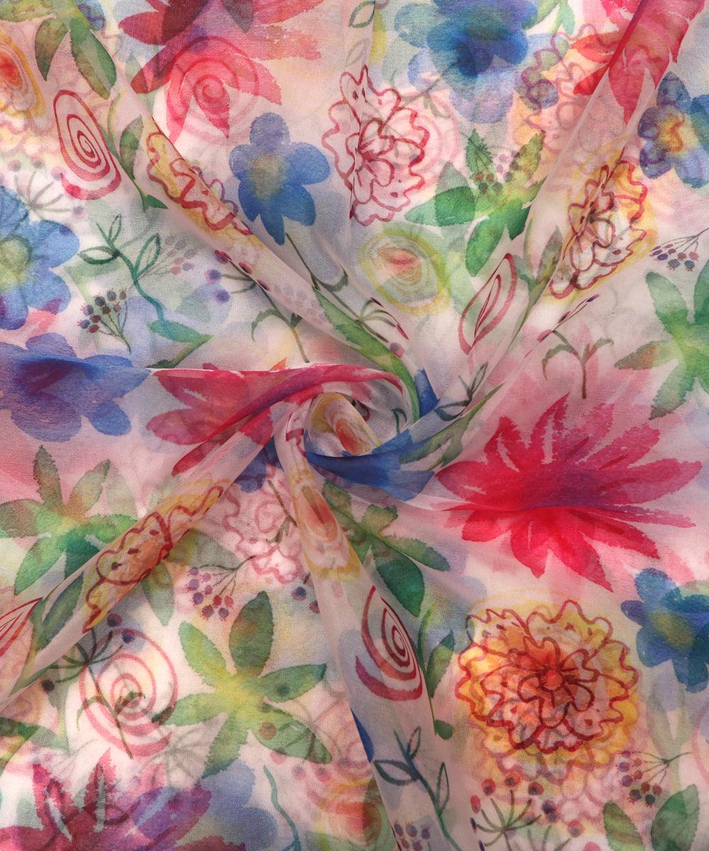 Premium Organza Printed Fabrics Online At Best Price