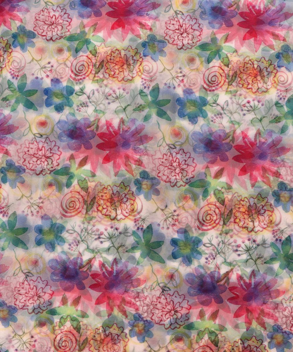 Premium Organza Printed Fabrics Online At Best Price