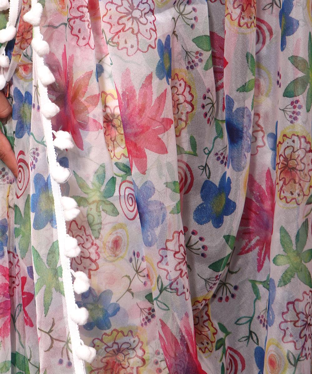Premium Organza Printed Fabrics Online At Best Price