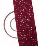 Wine Colour Sequin Embroidery Uppada Silk Fabric