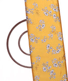 Yellow  Colour Floral Print Satin Fabric Floral Digital Printed Satin Fabric