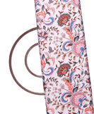White Colour Floral Print Satin Fabric