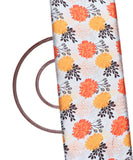 Cyan Colour Floral Print Satin Fabric