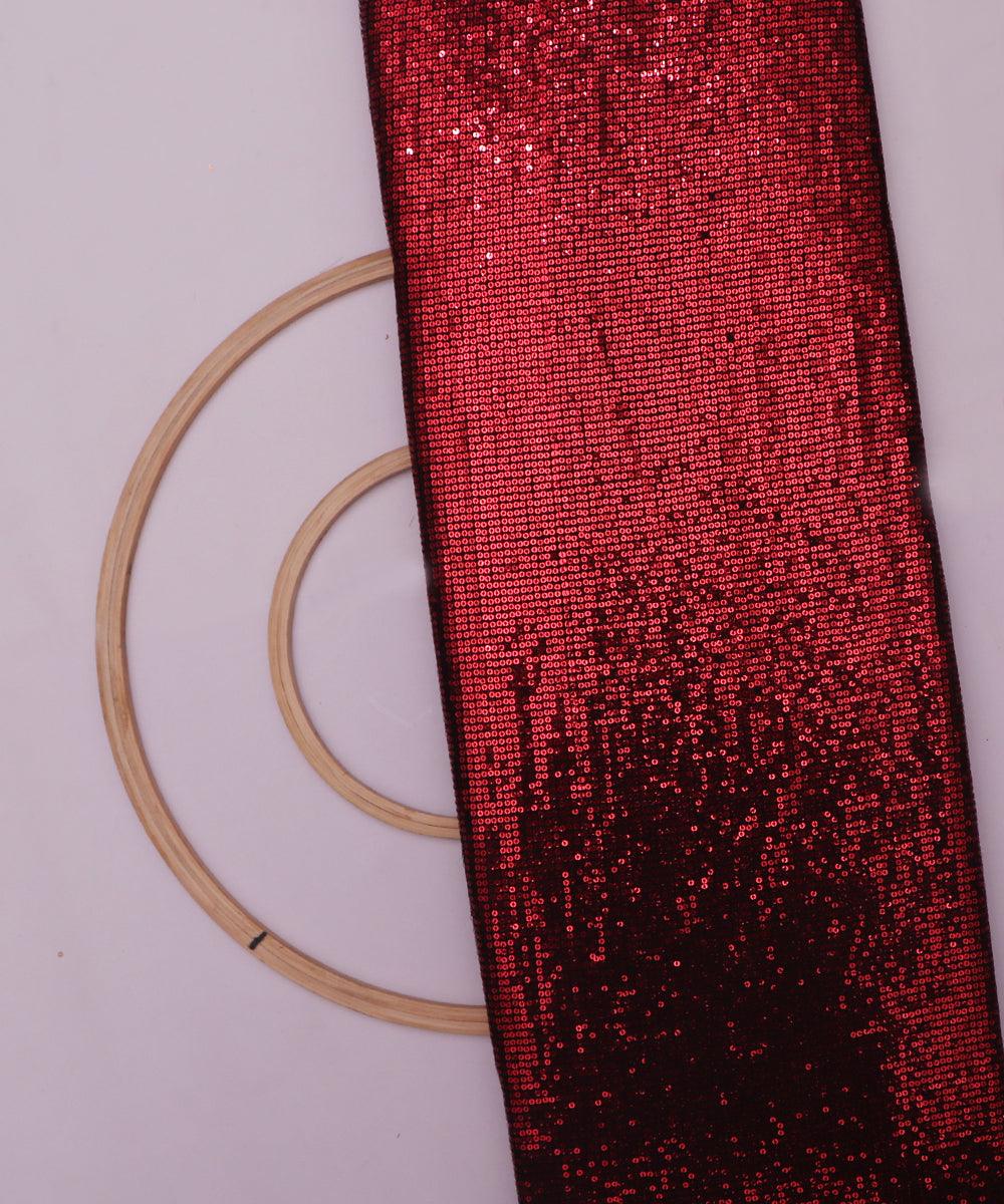 black and red small sequin georgette embroidery fabric o103 5691