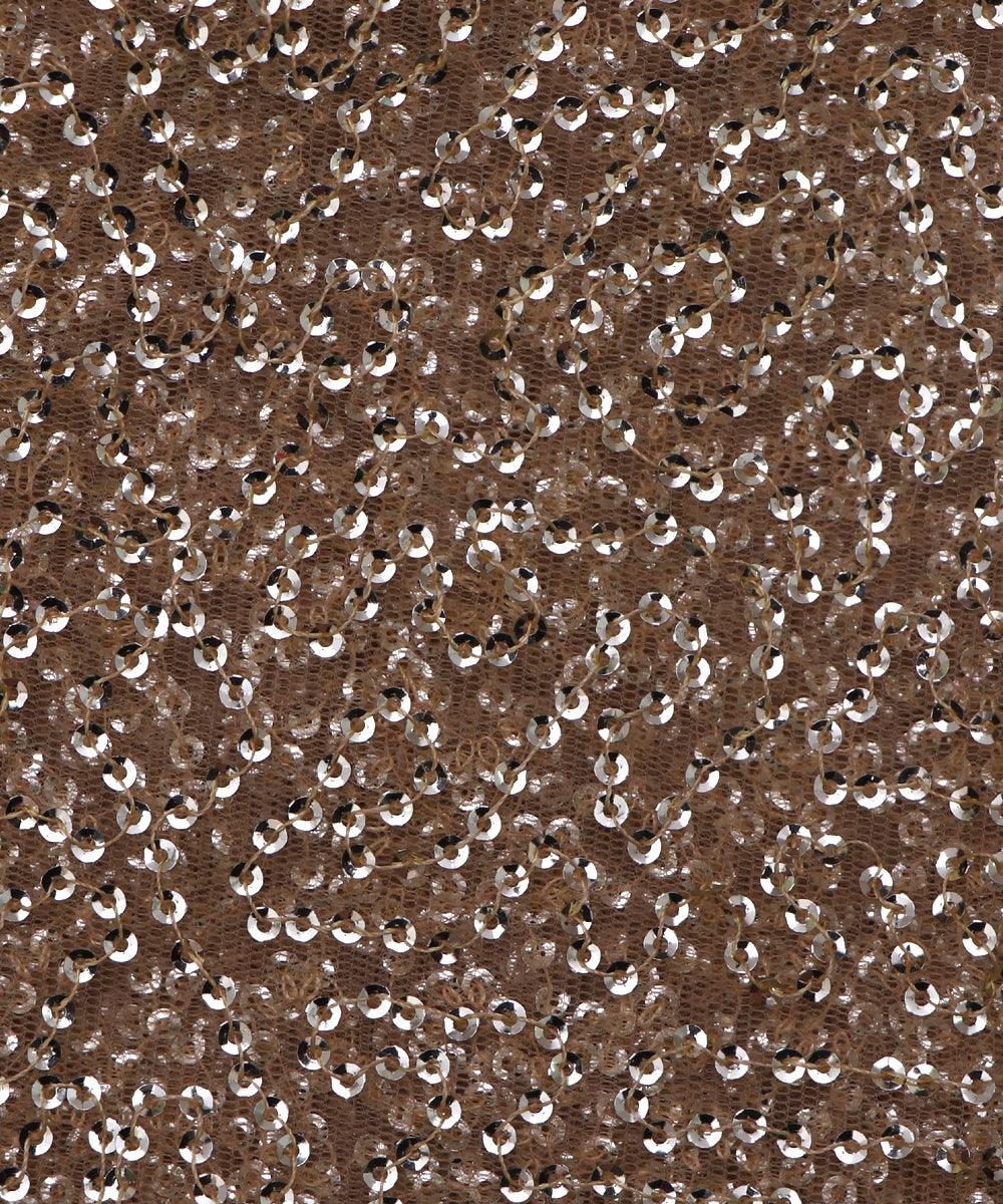 golden small heavy sequin net fabric o132 5680