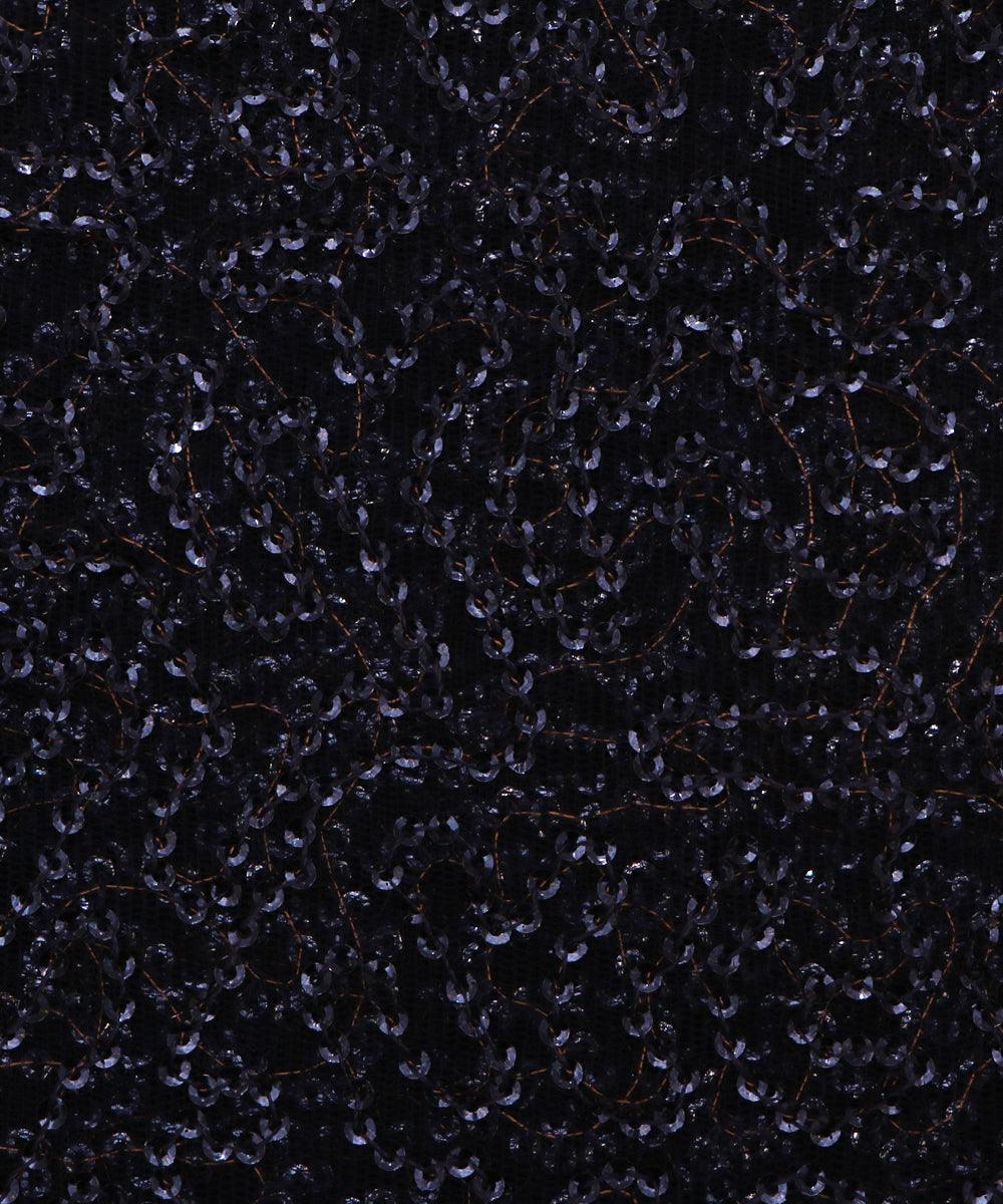 navy blue small heavy sequin net fabric o132 5681