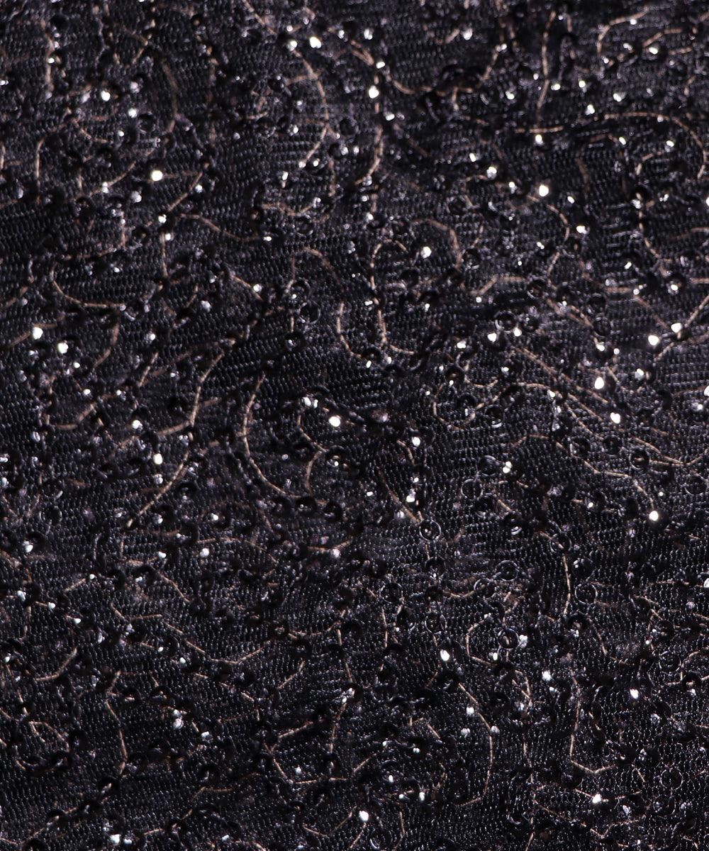 black small heavy sequin net fabric o132 5683