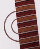 Mustard Colour Stripe Print Cotton Fabric