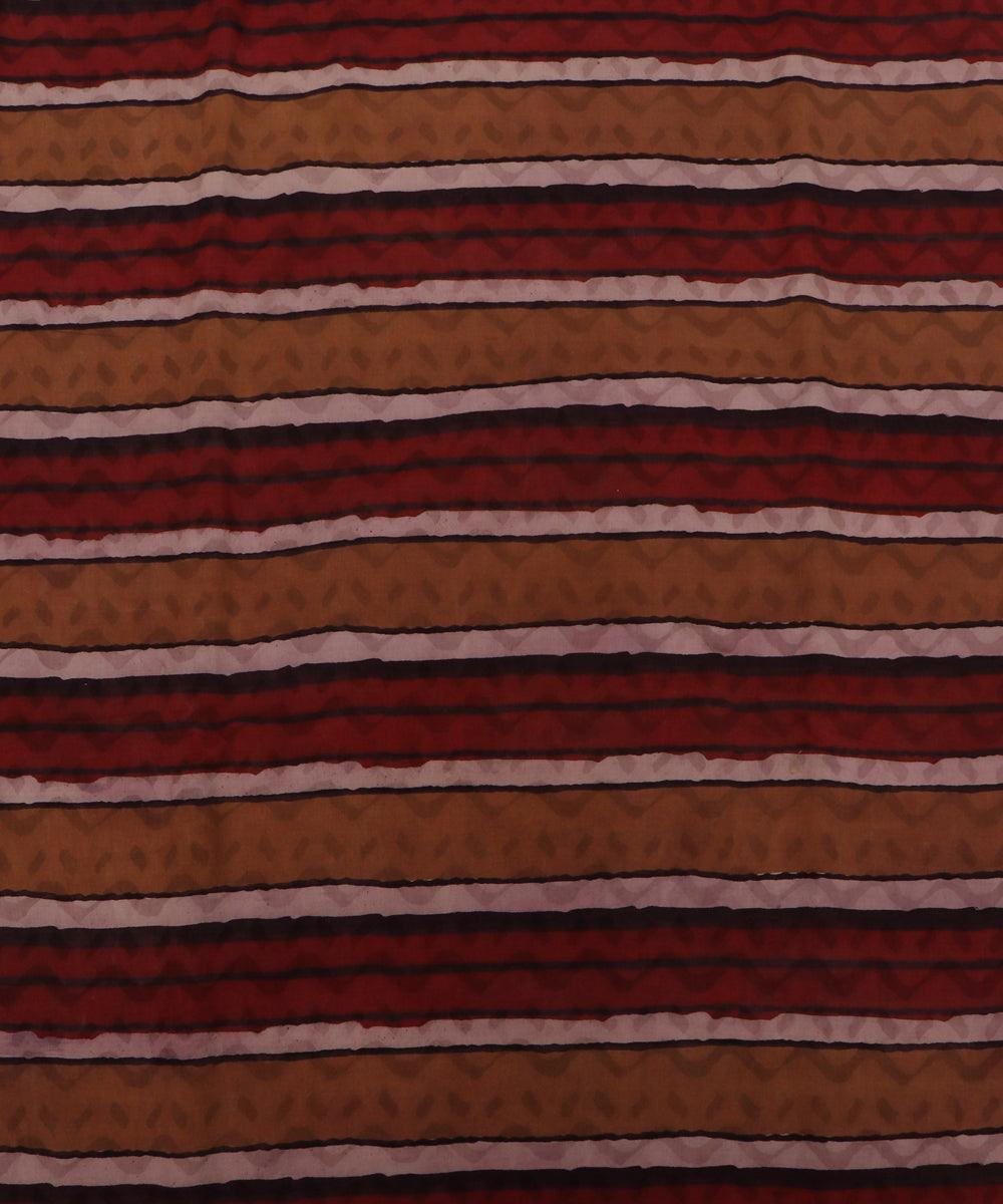 mustard maroon black abstract print cotton fabric