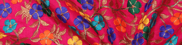 Mulberry Silk Embroidered Fabric