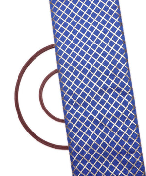 royal blue checks pattern gotta raw silk fabric