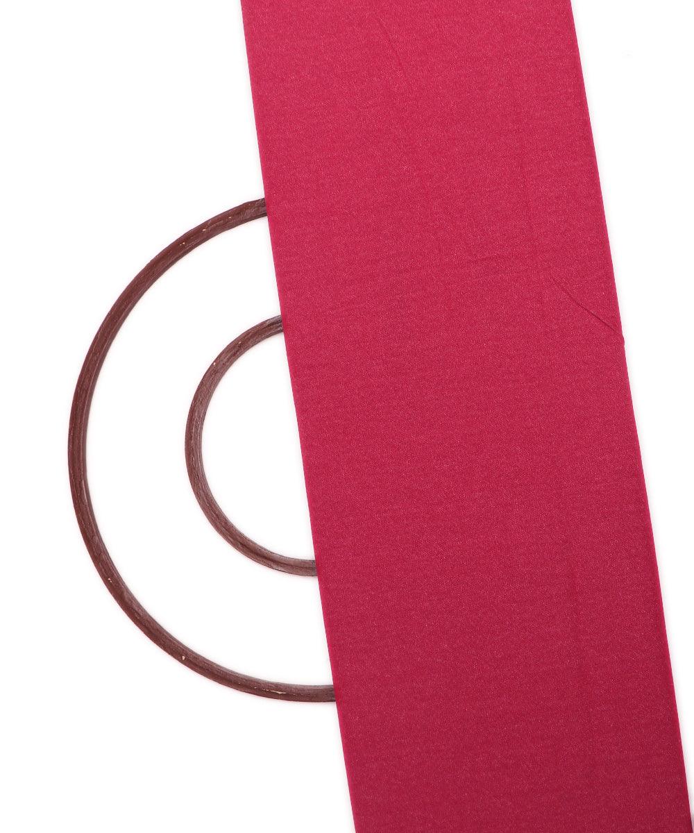 rust pink plain denim lycra fabric