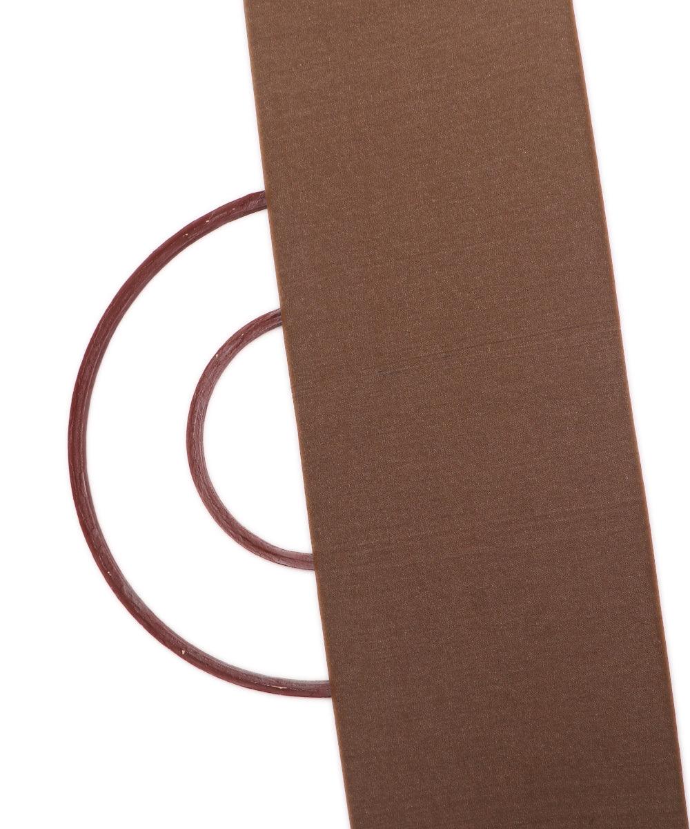 earthy brown plain denim lycra fabric