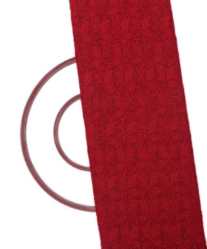 maroon leaf pattern crosia fabic b145 3820