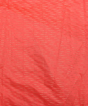 red geometric pattern chanderi silk fabric