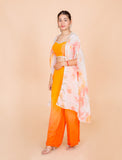 Orange Two Tone Womens Co ords Set