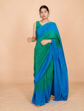 Aqua Dreams Georgette Ombre Designer Womens Saree