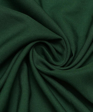 forest green plain crepe fabric