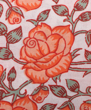 White Colour Floral Print Rayon Fabric