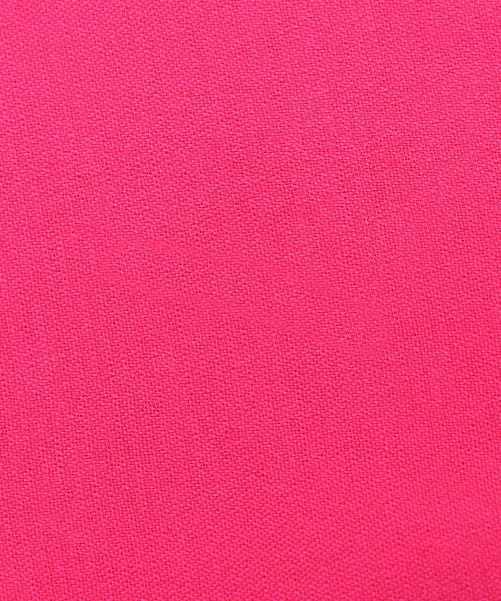 Neon Pink Colour Plain Georgette Fabric