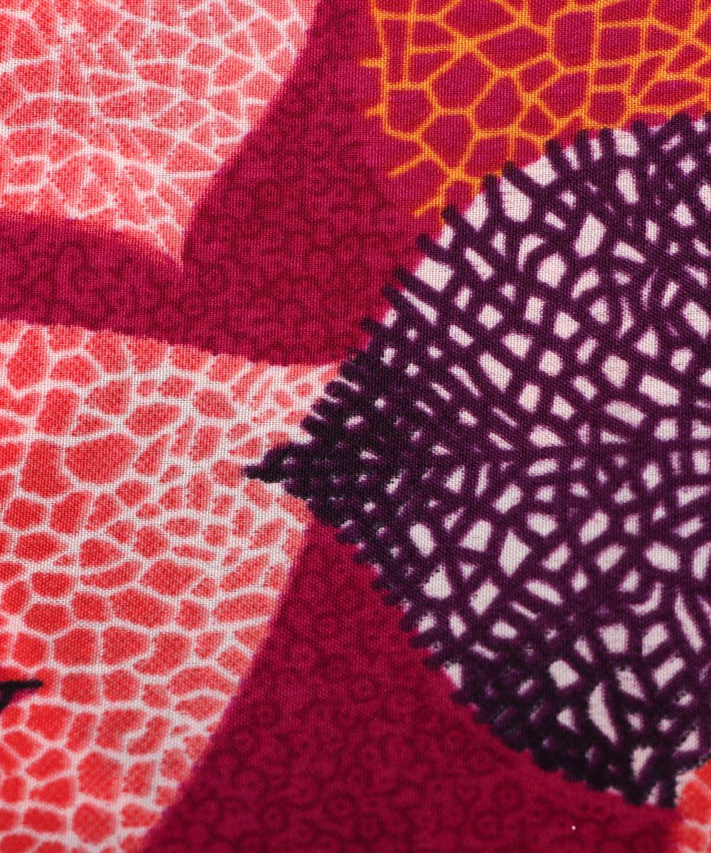 wine leaf pattern crepe fabric
