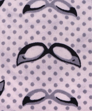 white specs pattern crepe fabric