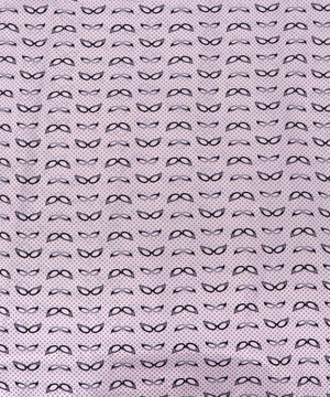 white specs pattern crepe fabric
