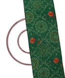 Green Colour Bandhani Print Chiffon Fabric ( 1.50 Meter )