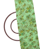 Light Green Colour Floral Print Chiffon Fabric ( 4.90 Meter )