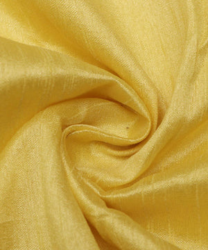 lemon colour plain raw silk