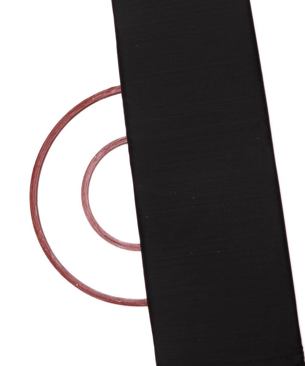 black plain taffeta silk fabric b115 4494