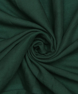 Bottle Green Colour Plain Rayon Fabric
