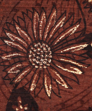 brown floral print chiffon fabric