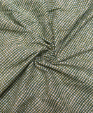 Light Mint Geometric Pattern Screen Printed Cotton Fabric