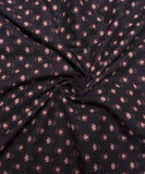 Black Buti Pattern Screen Print Cotton Fabric