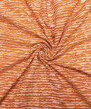Off White Liningl Pattern Screen Printed Cotton Fabric