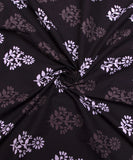 Black Buti Pattern Screen Printed Cotton Fabric