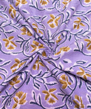 Lavender Screen Floral Printed Cotton Fabric