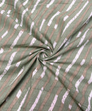 Reclining Green Screen Print Stripe Printed Cotton Fabric