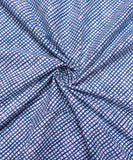 Blue Checks Printed Cotton Fabric