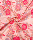 Off White Floral Printed Cotton Fabric