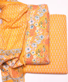 Light Yellow Floral Printed Ladies Cotton Suit Set