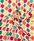 Multi Color Object Printed Rayon Fabric