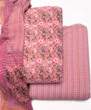 Tan Floral Print Printed Cotton Suit