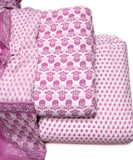 White Buti Print Cotton Suit Set